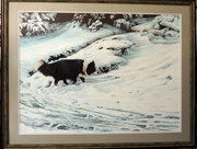 Bordie Collie in Snow Acrylic Original